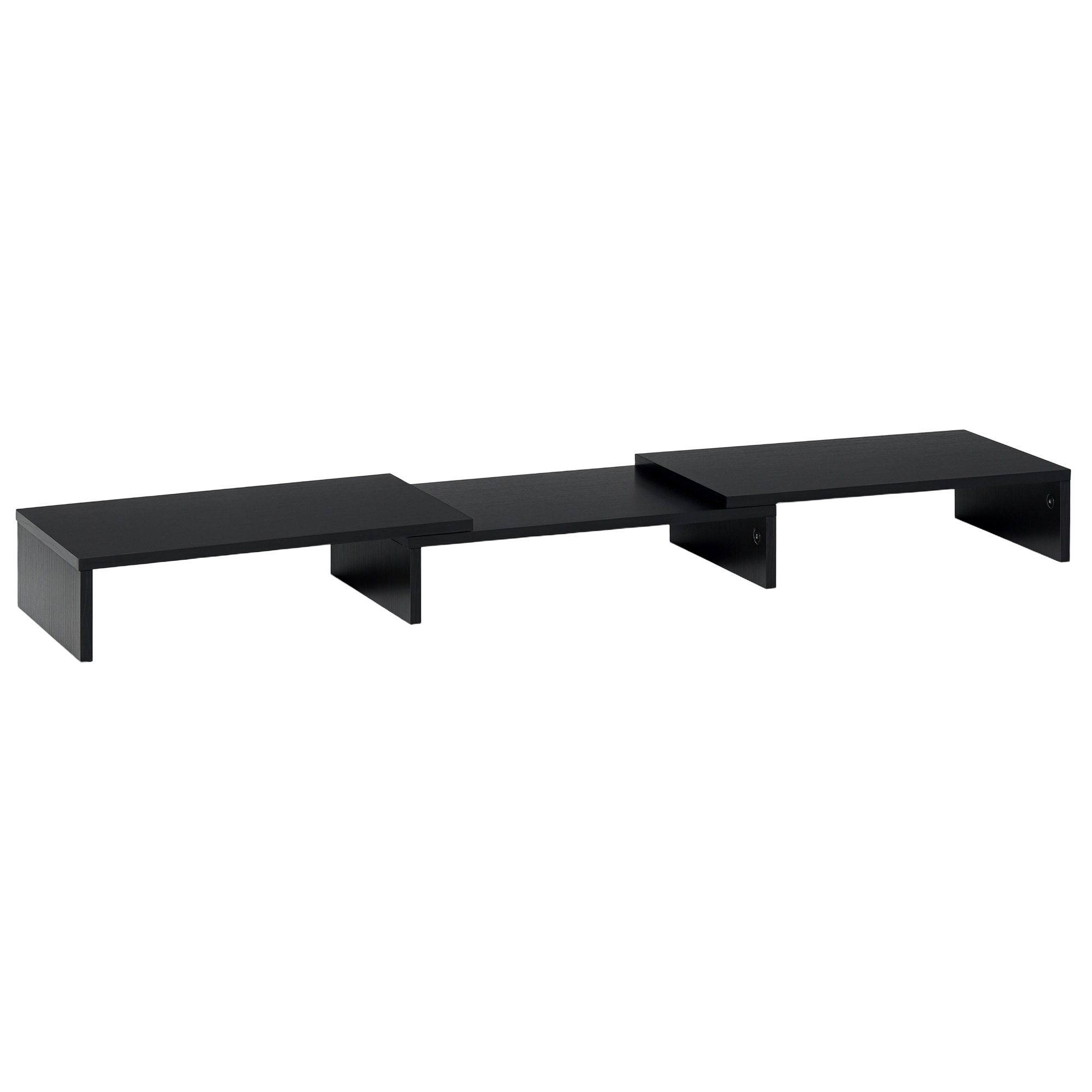 Vinsetto Verstelbare Houten Riser Stand voor 2 Monitoren 80-117X23,5X10 cm