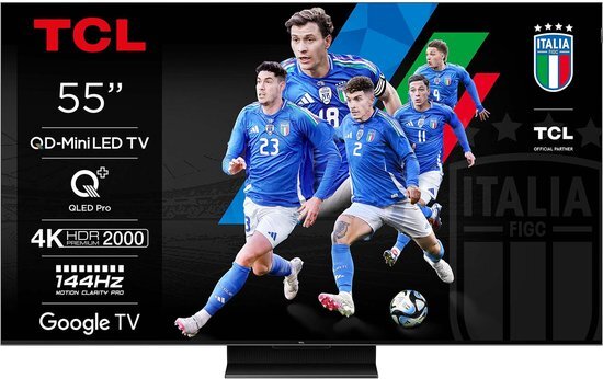 TCL C76 55C765 tv 139,7 cm (55") 4K Ultra HD Smart TV Wifi Titanium 2000 cd/m²