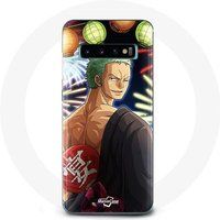 Maniacase Hoesje voor Samsung Galaxy S10 Edge One Piece Merry Christmas Zoro Anime Manga