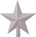 Decoris Kerstboom piek - Ster vorm - Wit parelmoer - Glitter - 19 cm - Kunststof