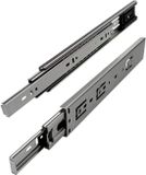 SOTECH 3 paar volledig uittrekbare ladegeleiders KV2-45-H45-L350-SE met soft-close, 45 kg, 350 mm, zilver