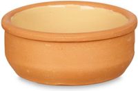 La Dehesa Tapas/creme brulee serveer schaaltjes - 6x - mini - terracotta/geel - 8 x 4 cm