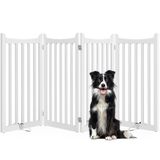 Yaheetech Afsluitrooster voor honden, 90,5 x 201,5 cm (h x b), wit