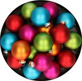 Inge Christmas Goods boules de Noël - 13x - coloré - plastique - 6 cm
