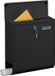 Merkloos Relaxdays Brievenbus met slot - 41,5x37,5x14 cm - krantenvak - metaal - zwart