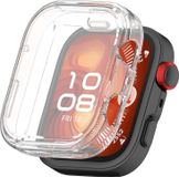 Wigento Huawei Beschermhoes van TPU, volledig deksel, elektroplated, voor de Huawei Watch Fit 4 smartwatch, transparant