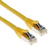 ACT Gele 1 meter LSZH SFTP CAT6A patchkabel snagless met RJ45 connectoren FB7801