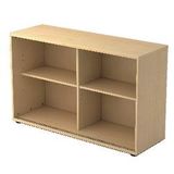 Hammerbacher Matrix Schuifdeurenkast Gemelamineerde spaanplaat 1 Plank 1.200 x 400 x 748 mm Ahorn Bruin