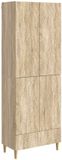 vidaXL - Kast - Set - 2 - st - Sonoma - Eiken - Bewerkt - hout
