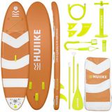 HUIIKE SUP Board - Opblaasbaar Paddle Board met Accessoires, Peddel, Vinnen, Pomp - Stand Up Paddle met Hoge Stabiliteit - 305 x 84 x 15 cm - Max. 130 kg
