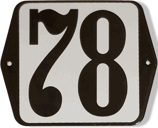 Huisnummer 78 - Hout - Wit - 75 cm - 1 jaar garantie