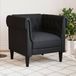 Maison Exclusive fauteuil Chesterfield, noir, rembourré