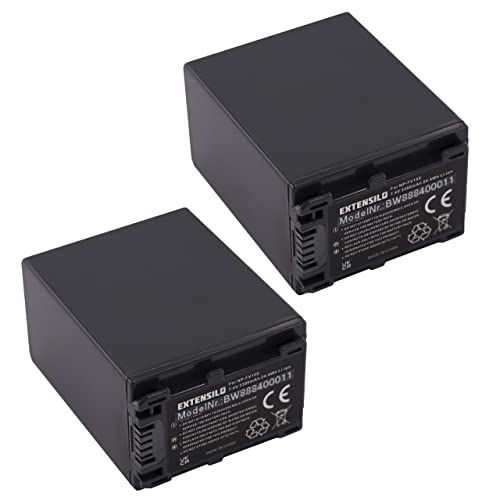 EXTENSILO 2 x batterijen compatibel met Sony Camcorder FDR-AX53, FDR-AX53E, FDR-AX700 camera, digitale reflex (3300 mAh, 7,4 V, Li-Ion)