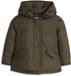 4PRESIDENT Peggy Green Parka met capuchon Lange mouw Drukknopen Rits Kinderen Vrouwen Polyester Effen Herfst/Winter 2025