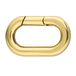 Lucardi Dames Stalen goldplated charm sluiting ovaal - Hanger - Staal - Goudkleurig