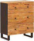 vidaXL Dressoir Massief Mango Hout Bruin 60 x 33 x 75 cm