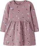 NAME IT NMFVILISA LS DRESS Meisjes Jurk Katoen Jersey Gebloemd Lilas Maat 98