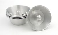 Mali'S 43108, mini-savarins en babasvormen, 6 stuks, Ø 7 cm x H 2,8 cm, aluminium, zilver