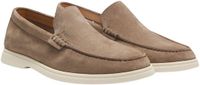 BOSS Sienne Loafer Slip-On Schoenen Heren Beige/Wit Suède Maat 42