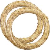 Merkloos Strokransen/kransen - 2x - stro - D27 x H3 cm - DIY/hobby krans/deurkrans