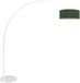 Steinhauer Sparkled Light 7171W Witte Boogvloerlamp met Groene Velours Kap