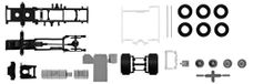 Herpa - Voertuig, TS chassis Scania CS 20 met chassisbekleding