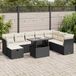 Maison Exclusive - Ensemble de meubles de jardin 9 pièces avec canapé et coussins, noir, en polyrotin