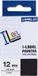 PRINTLINE Ruban compatible pour Casio XR-12X1, 12mm, 8m, texte noir sur fond transparent.
