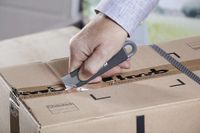 kwb 13000 mini veiligheidsmes in zakformaat, extra scherp, snijder met automatische terugtrekking van het mes, 4-zijdig bruikbaar lemmet, zwart, 39 x 29