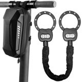 Rhein Beleuchtung Elektrische scooter cijferslot, 93 cm lang, met 8 mm stalen ketting en waterdichte tas