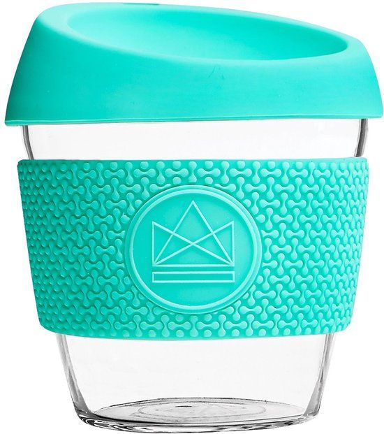 Neon Kactus Glazen Koffiebeker 235ml - Teal