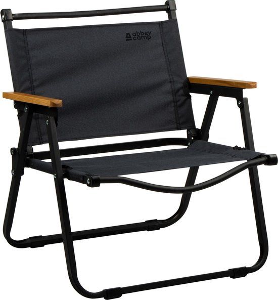 Abbey Camp Campingstoel Opvouwbaar - Laag - 54 x 54 x 60 cm - Grijs