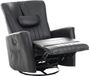 Beliani Fauteuil de relaxation Noir Similicuir
