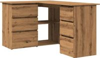 vidaXL Hoekbureau 145x100x76 cm Bewerkt Hout Artisanaal Eikenkleur