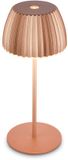 B.K.Licht BRILONER Champ mini - Oplaadbare Mini Tafellamp - snoerloze lamp - met touch dimbaar - voor binnen en buiten - german design award winner 2025 - koper - Ø8,5 x 20cm