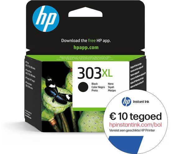 HP 303XL - Zwart - Inktcartridge - Instant Ink Tegoed