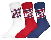 NFL NY GIANTS Crew Socks - 3-pack - Wit/Rood/Blauw - Maat 43/46