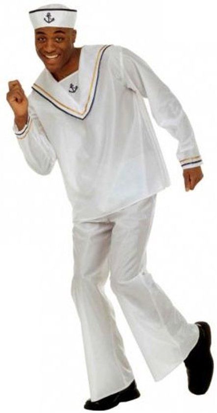 Generik Wit matrozen kostuum voor volwassenen - Verkleedkleding