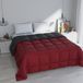 Italian Bed Linen ELEGANT Winter Quilt, Bordeaux/Donkergrijs, 260x260cm