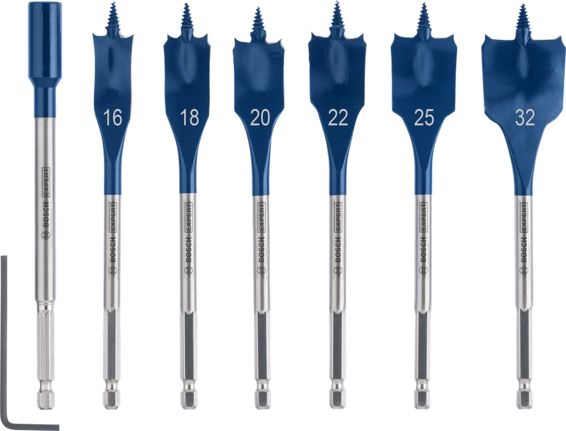 Bosch EXPERT Self Cut Speed Spade Drill Bit Set - 7 Piece