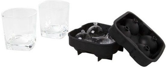 Cosy&Trendy Whisky glazen met ijsbalvorm - 2 stuks