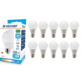 LED-lamp, Philips LED-lamp, standaard A60, E27-fitting, 9W (806 lumen komt overeen met 60W), koud wit licht 6500K, SMD-technologie, bundel van 200°, verpakking van 10 lampen