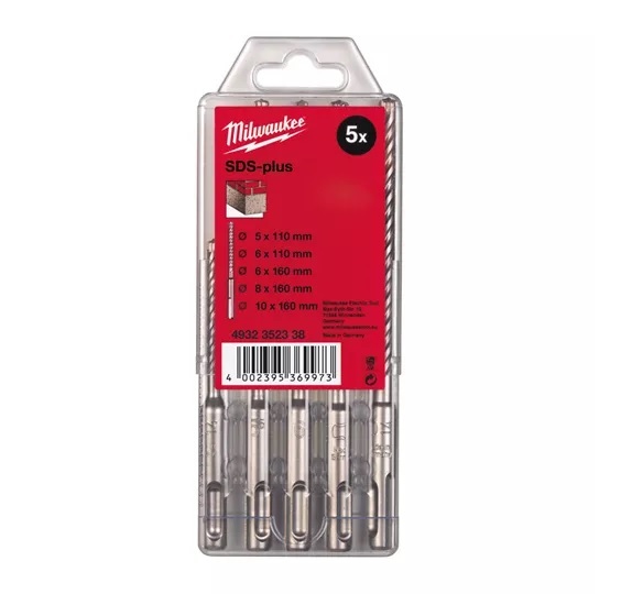 Milwaukee 0 hamerboor M2 SDS-Plus set 5-delig 10/12/14/16/20 x 450 mm