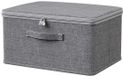 Boîte de rangement sans marque avec couvercle - gris - matériau cationique