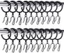 OEM Bol 60 Gordijnringen & 60 Gordijnhaken - Metaal - 30 mm Binnendiameter - Voor Raam, Deur & Douche - Zwart