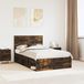 Maison Exclusive - Lit cadre chêne fumé 120 x 200 cm pin massif
