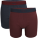 MEXX Lot de 2 boxers homme (bleu marine/rouge, L)