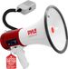 Pyle Megafoon Luidspreker - 50 Watt Luidsprekerhoorn - Draagbare Luidspreker met Sirene - Bullhorn met Afneembare Microfoon - Ideaal voor Politie en Cheerleading
