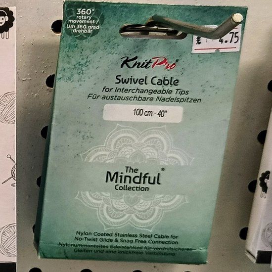 KnitPro Swivel 360° Verwisselbare Kabel voor 100cm Naald - 1 stuk - Blauw