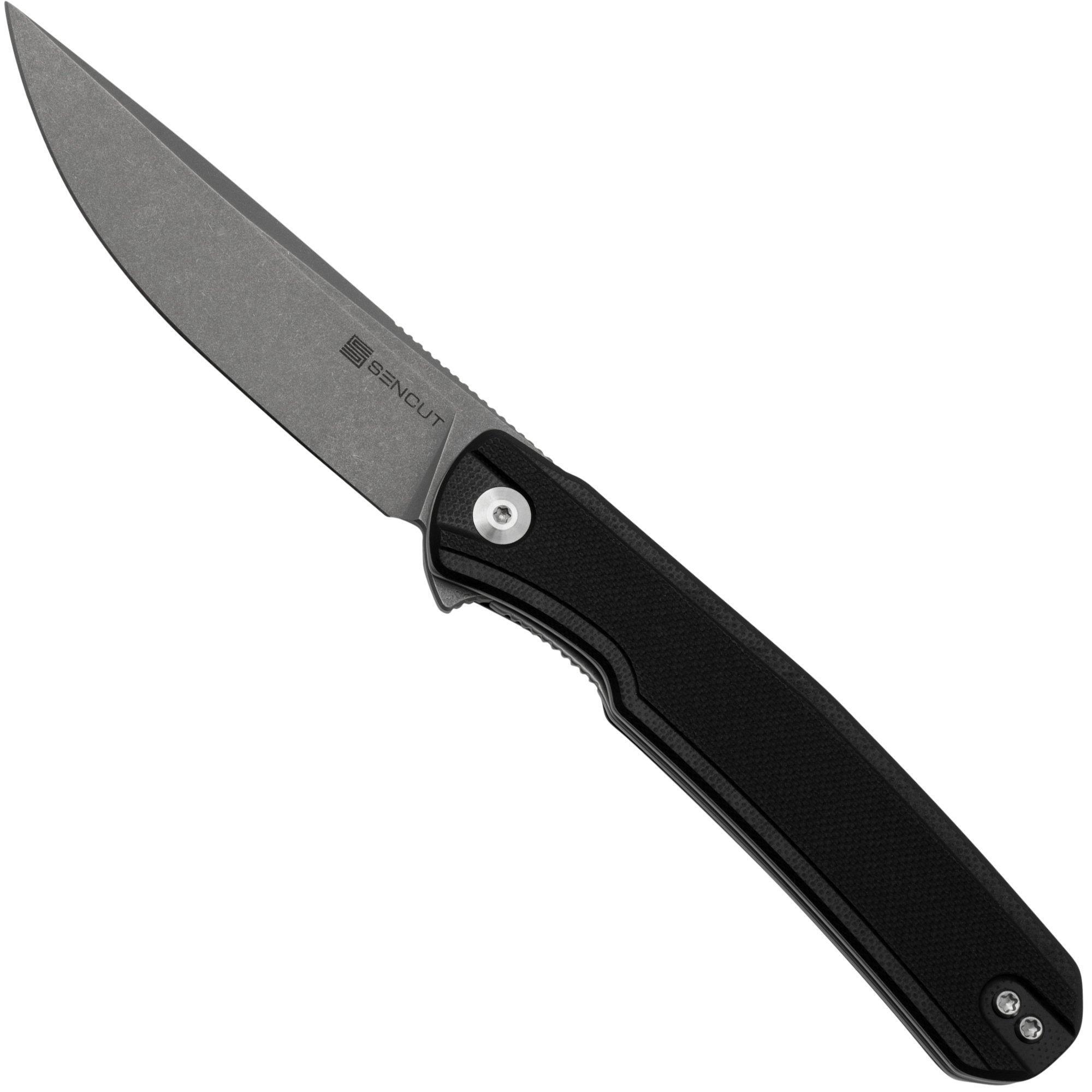 SENCUT Scitus S21042-1 Black G10 Stonewashed D2, zakmes